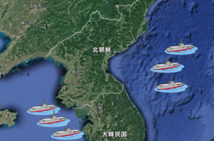 朝鮮半島周辺に集結した６隻の空母