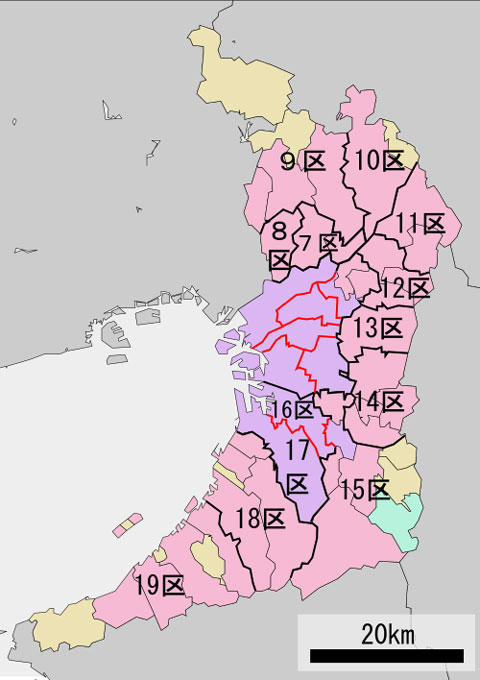 衆議院選挙大阪選挙区の区割り