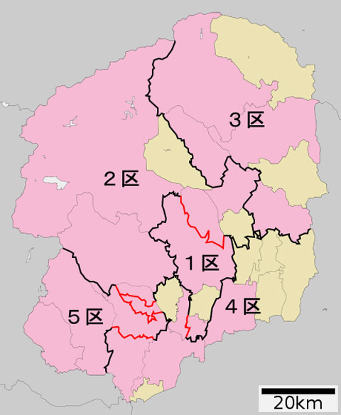 栃木県の選挙区